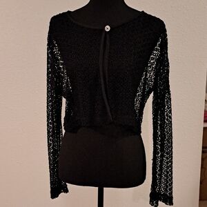 Chic Black Knit Top
